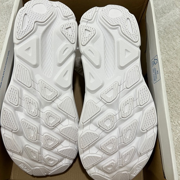 HOKA Clifton 9 White Running Shoes - Picture 5 of 6